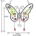 Grandma Butterfly Floral Suncatcher with Pressed Flower Wings and Heart Charm - Measures 4 1/4