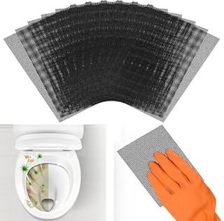 SoulQool Flexible Scrubbing Screen for Household, Toilet Hard Water Remover Mesh Pad Abrasive Grit Cleaning Screen for Remove Carbon, Rust Scale for Stain Calcium Deposits (15PCS)