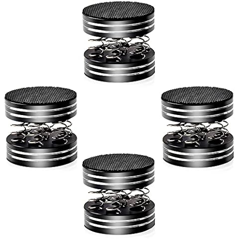 Tertullus 4 Pcs 44mm×45mm Aluminum Speaker Isolation Feet Pads Spring Turntable Isolation Rubber Feet for Speaker Vibration,HiFi Turntable Record Player Cover