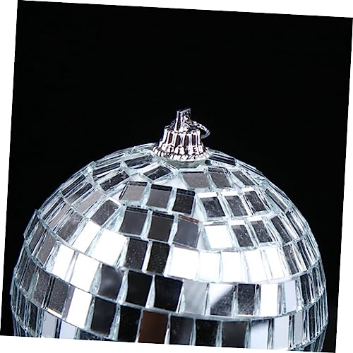 Decoraciones colgantes de espejo plateado DECHOUS, 6 piezas, para fiestas, bodas y festivales de música, reflectantes para iluminación de baile y eventos miniatura 7