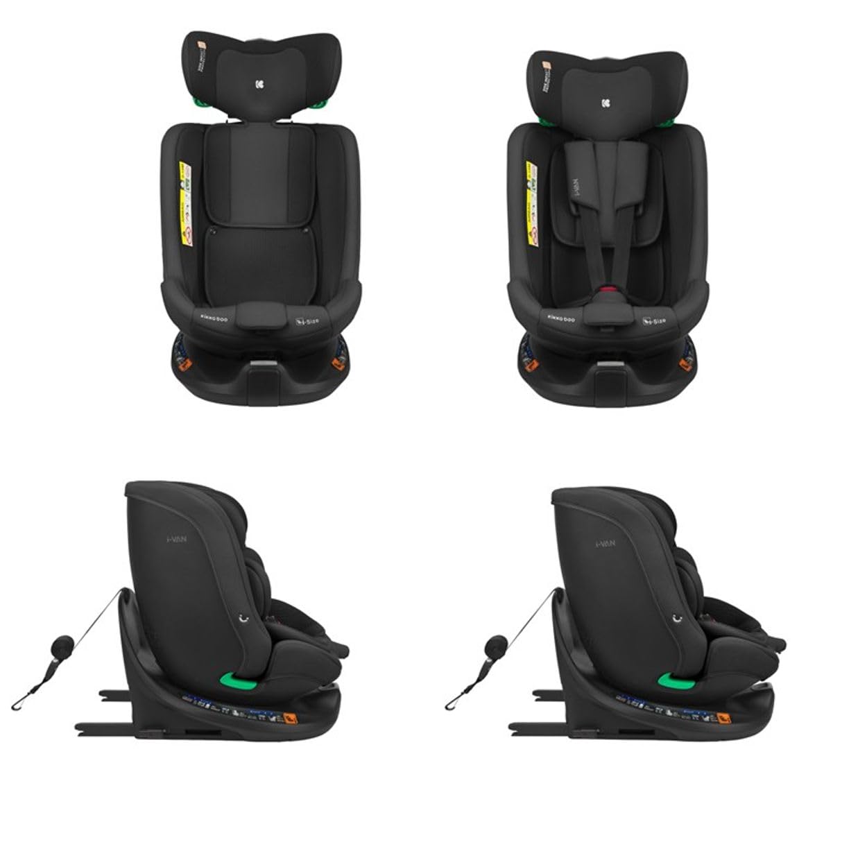 Kikka boo, seggiolino auto i-Van i-Size (40-150 cm) Isofix Gruppo 0+/1/2/3, colorazione:nero