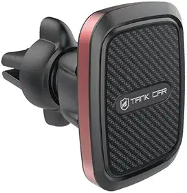 Gshield Suporte Veicular Magnético com 6 Imãs para Celular, GPS, Base Ajustável 360º e 2 Placas Metálicas de Fixação, Tank Car Preto