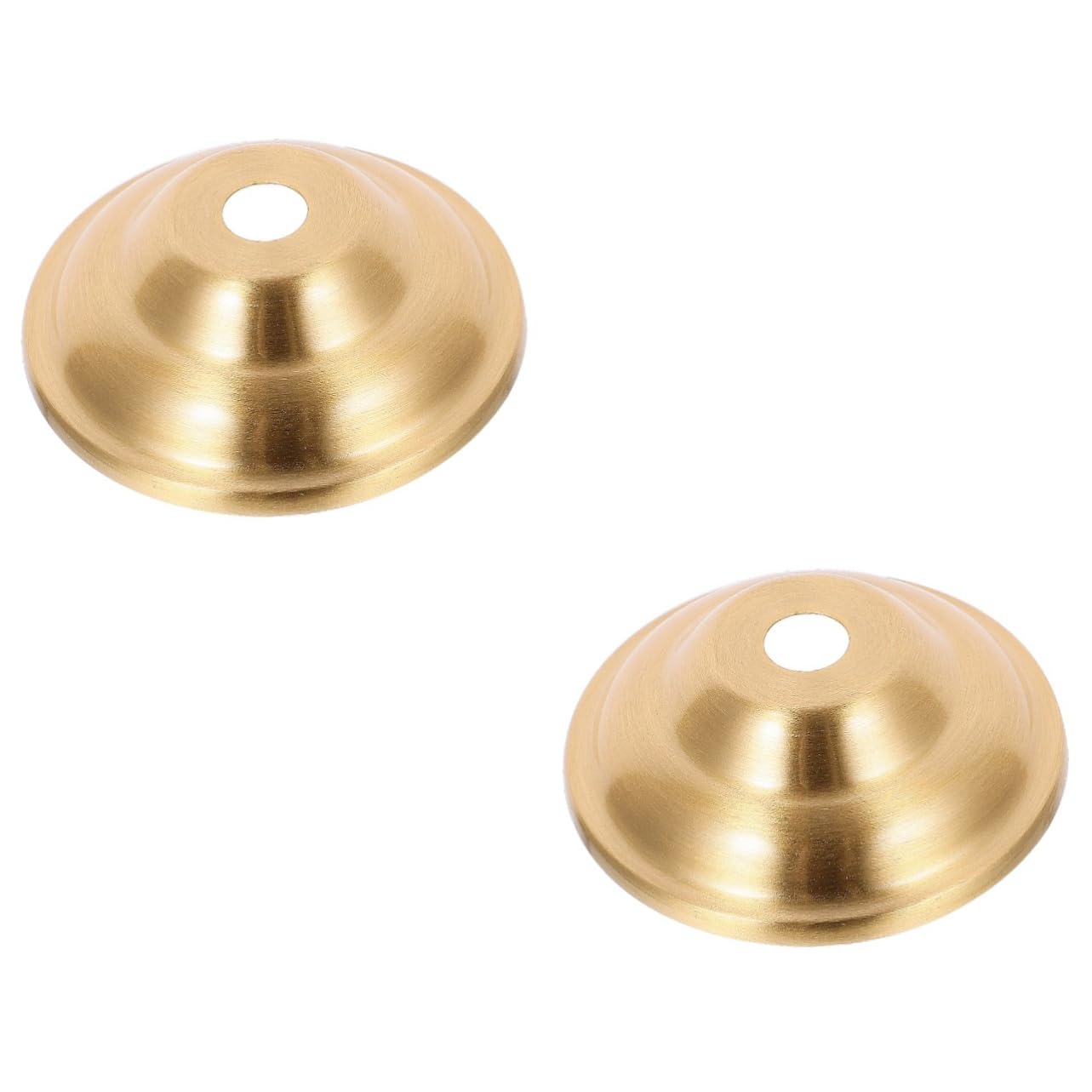 Amosfun 2pcs Brass Lamp Finial Holder Cup for Pendant Light Metal Lamp Socket Base DIY Finial Part for Bedside — image 1