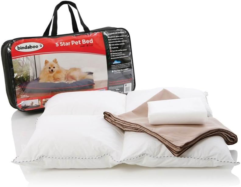 Bindaboo B2453 5 Star Pet Bed, Sandstone with Chocolate Trim, Small