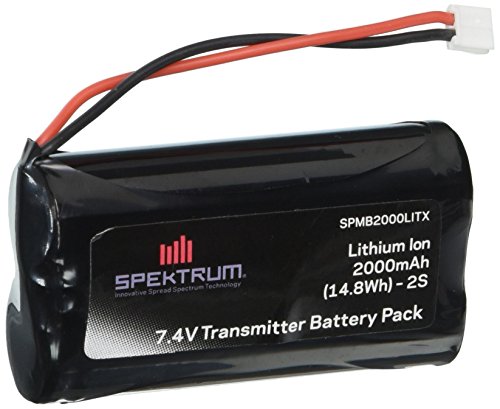 Spektrum 2000 mAh 7.4V 2S Li-Ion RC Radio Transmitter Battery Pack: Fits DX9