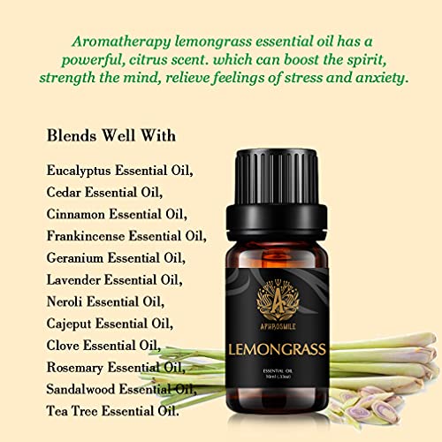 Aromatherapie Geuroliën, 100% Pure Citroengras Geuroliën voor Diffuser, Luchtbevochtiger, Massage, Aromatherapie, Huid… - Image 4
