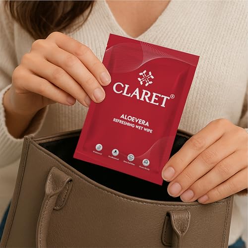 CLARET Store Claret Refreshing and Cleansing Wet Wipes (Pack of 50) - Image 7