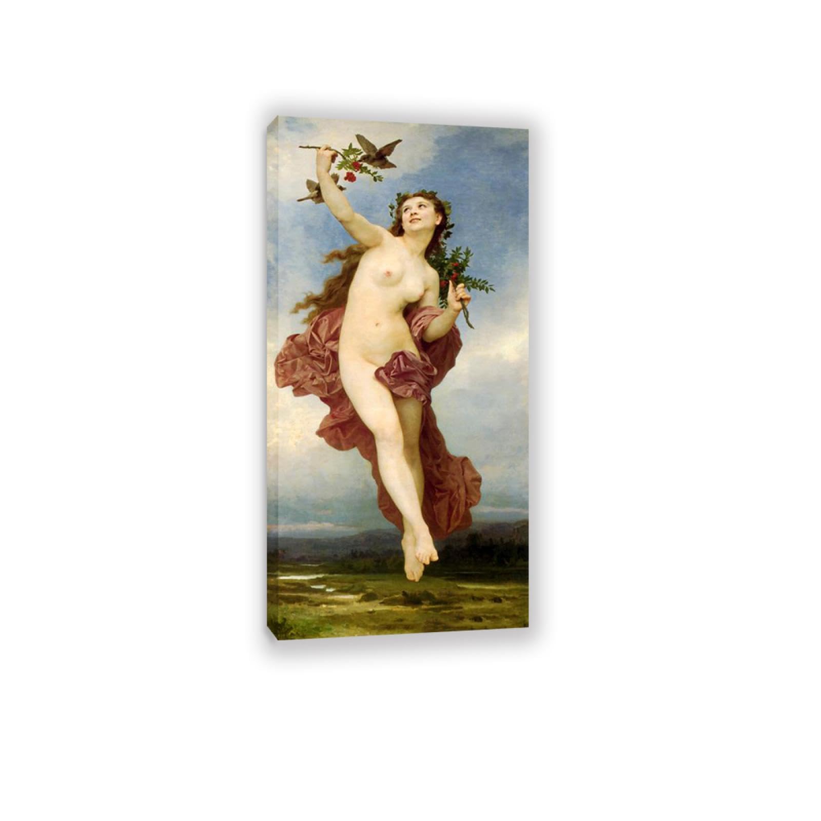 RXNHGJDS William-Adolphe Bouguereau Wall Art Day Fine Art Portrait Wall Painting Aesthetic Wall Decor for Living Room Bedroom Bathroom Home Decor 160x80cm Inner frame