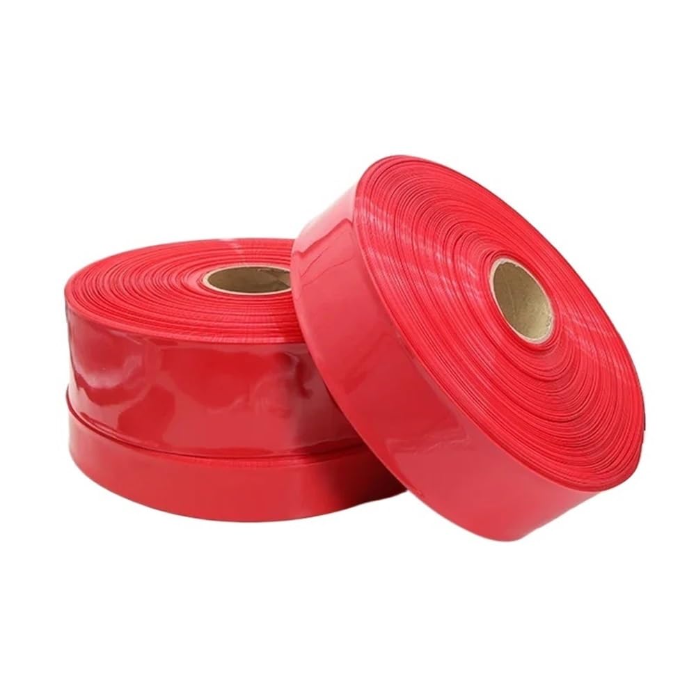 Tubi termorestringenti, isolamento cavi, guaina termorestringente in pvc rosso, larghezza 7-90 mm, lunghezza 1-20 m
