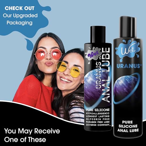 Image of Wet Uranus Silicone Anal Lube | Long-Lasting Glide, Ultra-Slick & Water-Resistant Formula for Men, Women & Couples | Latex Condom Compatible, 1 Fl Oz (Pack of 3)