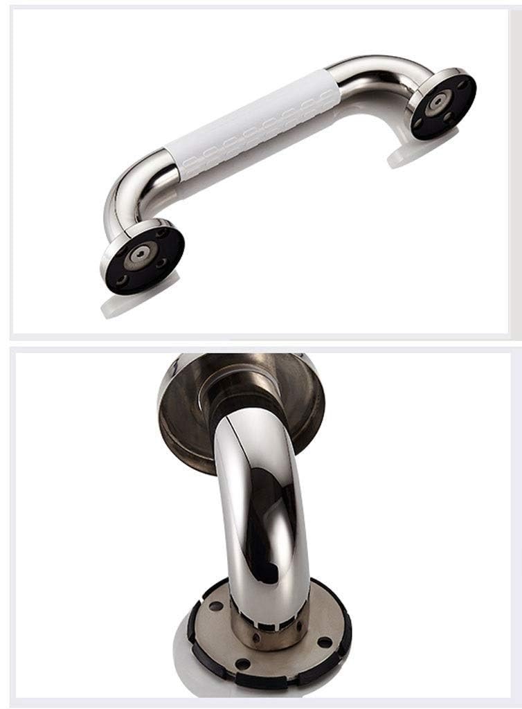 Barra di sicurezza per bagno in acciaio inox, regolabile, per montaggio a parete, barra di assistenza per la sicurezza del bagno, 68 cm (bianco)