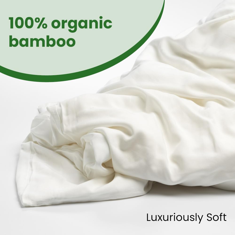 Paragon Microfibre 100% Bamboo Baby Bedding Set, 3 Piece Cot Set Includes Duvet Cover, Pillowcase & Fitted Sheet, Organic - Image 3