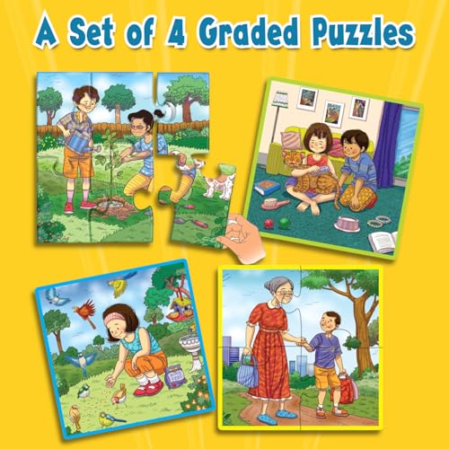 Image of Creative's Good Deeds Educational Puzzles Set for Kids Preschool Learning Toy Social Skills Problem Solving Early Development Screen Free Learning Activity Game for Children Age 3 Years and Above