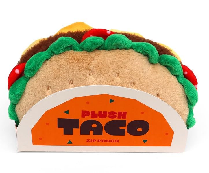 Suck UK Plush Taco Pencil Case | Soft Stationery Pouch for Pens and Small Essentials โ image 1