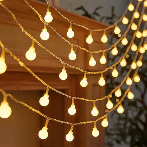 Moda y Accesorios, Home Improvement VIDA4U Cadena de Luz Led 10M 100 Bolitas, Guirnalda Luminosa Impermeable para Interior y Exterior con 8 Modos, Decoración para Fiestas, Temporada de Navidad y...