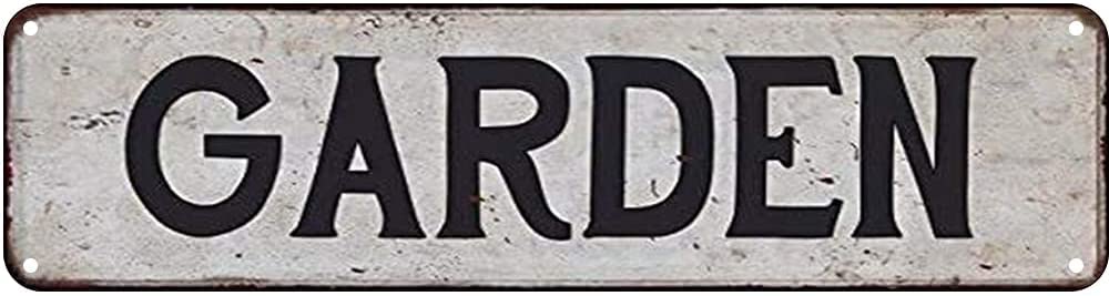 Vintage Metal Sign 4x16 Inch Garden Retro Tin Sign Art Plaque Aluminum Wall Pub Club Coffee Hanging Decor