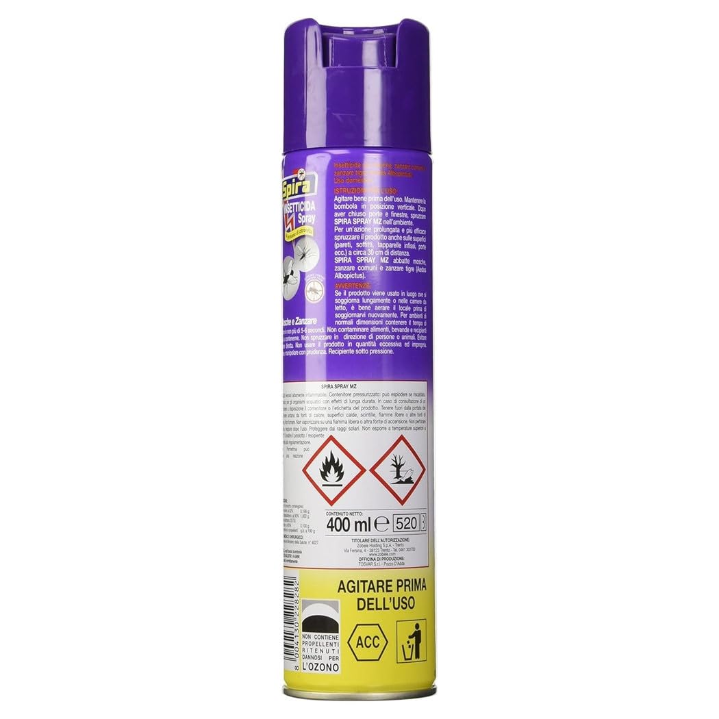 Trade Shop - Set 12pz Insetticida Spray Profumato alla Citronella per Mosche Zanzare 400ml 228282 -