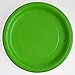 Lime Green Solid Round Paper Dinner Plates - 9
