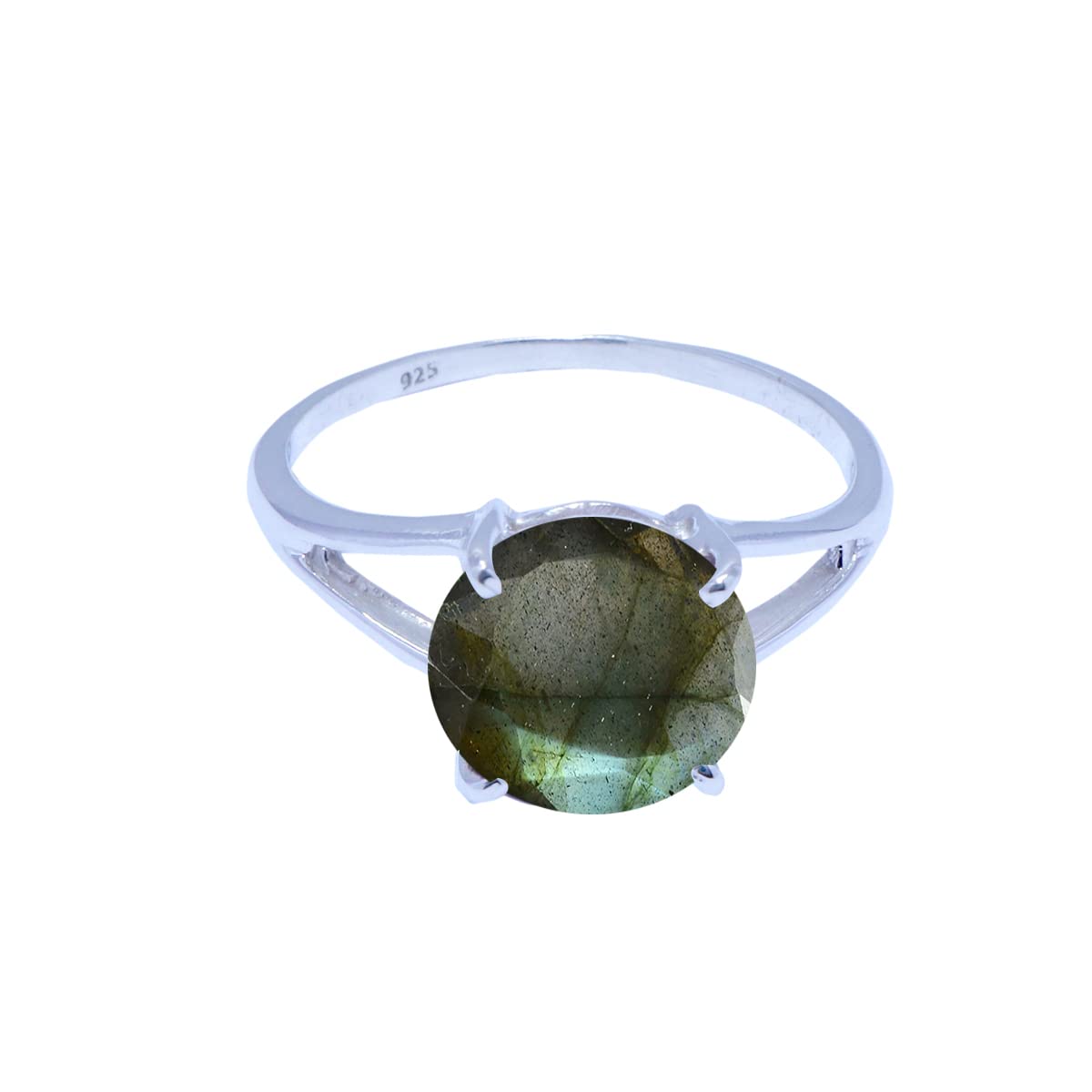 Echte Edelsteine ​​Labradorit Runde Form facettierter grauer Labradorit 925 Sterling Silber Ring - Exporteur Schmuck schön verkaufende Geschäfte Geschenk für Mama für immer brillant