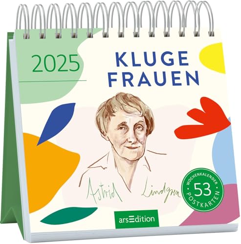 Postkartenkalender Kluge Frauen 2025: Wochenkalender 2025, 53 Postkarten mit Zitaten von bekannten Frauen