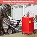 Portable 30 Gallon Fuel Caddy with Manual Pump – Durable Red Gas Tank with 4 Wheels for Easy, Spill-Proof Fuel Transfer for Cars, Trucks, Boats, and Mowers