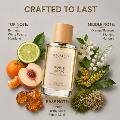 Image of London White Musk Unisex Eau De Parfum 50ml | Floral Musk & Amber Fragrance | 12 Hour Long Lasting | Perfume Gift for Men & Women