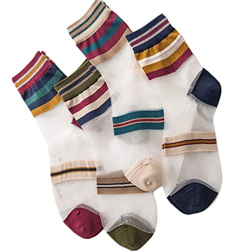 2019 Womens Girls Sexy Pattern Mesh Socks Pack Anklet Socks Short Hosiery