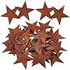 GORGECRAFT 30PCS 25 Vintage Metal Barn Star Rusty Antique Primitives Tin Steel Stars with Holes Original Rustic Iron Ornament Retro Accents for Christmas Patriotic 4th of July Crafts Home Farmhouse