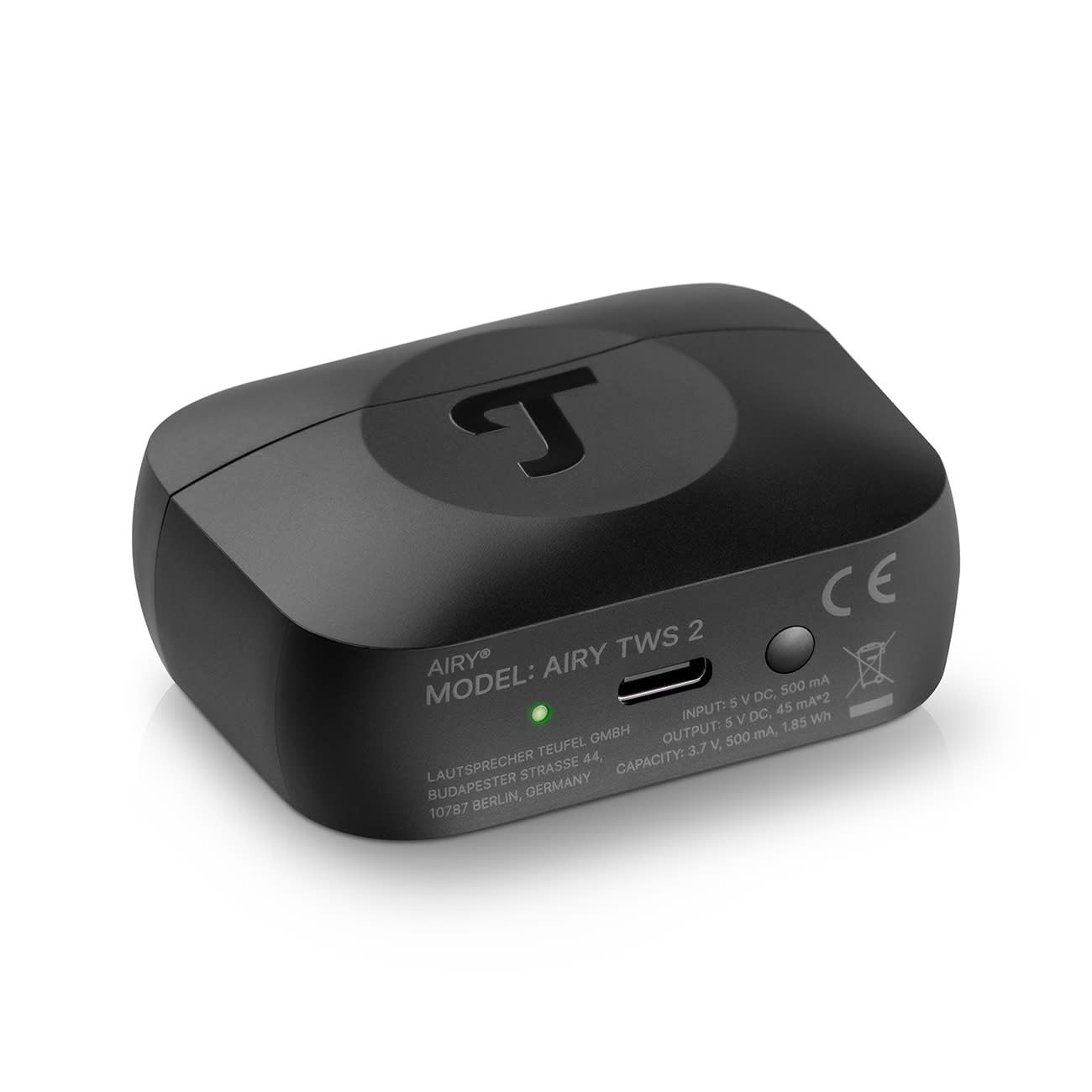 Teufel AIRY TWS 2 - Kabellos In-Ear Bluetooth Kopfhörer True-Wireless mit Active Noise Cancelling, IPX4 Wasserfest, 6 eingebauten Mikrofonen, Lange Akkulaufzeit (42 h), Touch Control - Night Black
