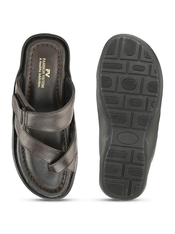 Image of FASHION VICTIM 2231 Men's Sipper Brown 7 UK
