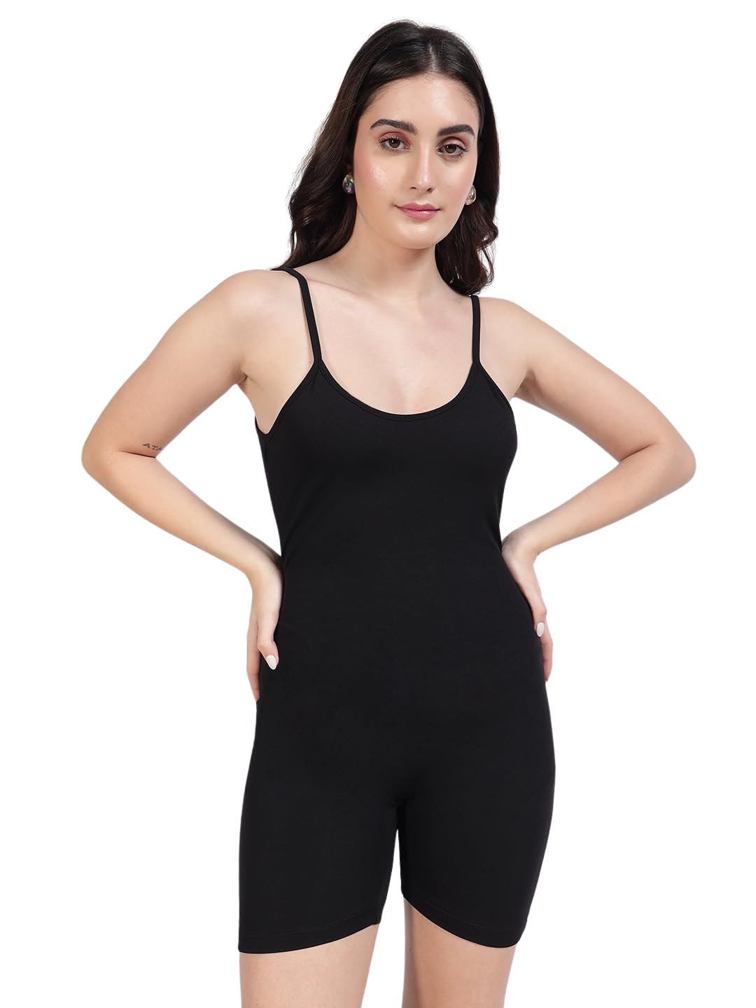 tandul Women Regular Jumpsuit - Solid, Sleeveless, Spaghetti Neck Above Knee Jumpsuits-picture-20