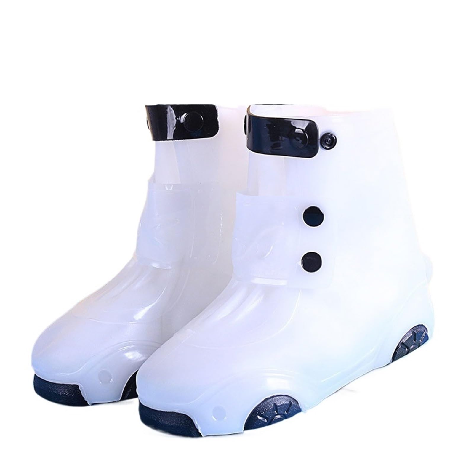 Cubre Zapatos Impermeable Waterproof Covers Silicone Overshoes Boots Protectors Portable Snow Rubber Protects Foot Rain For Boy Girl Calzado Lluvia Antidesliza(White,XL)