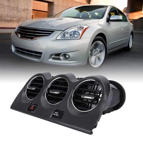 Aramox for Altima 2007-2012 Center Dash AC Vent Outlet Panel with Emergency Switch Replaces E771 5111E100 L32 4th Gen