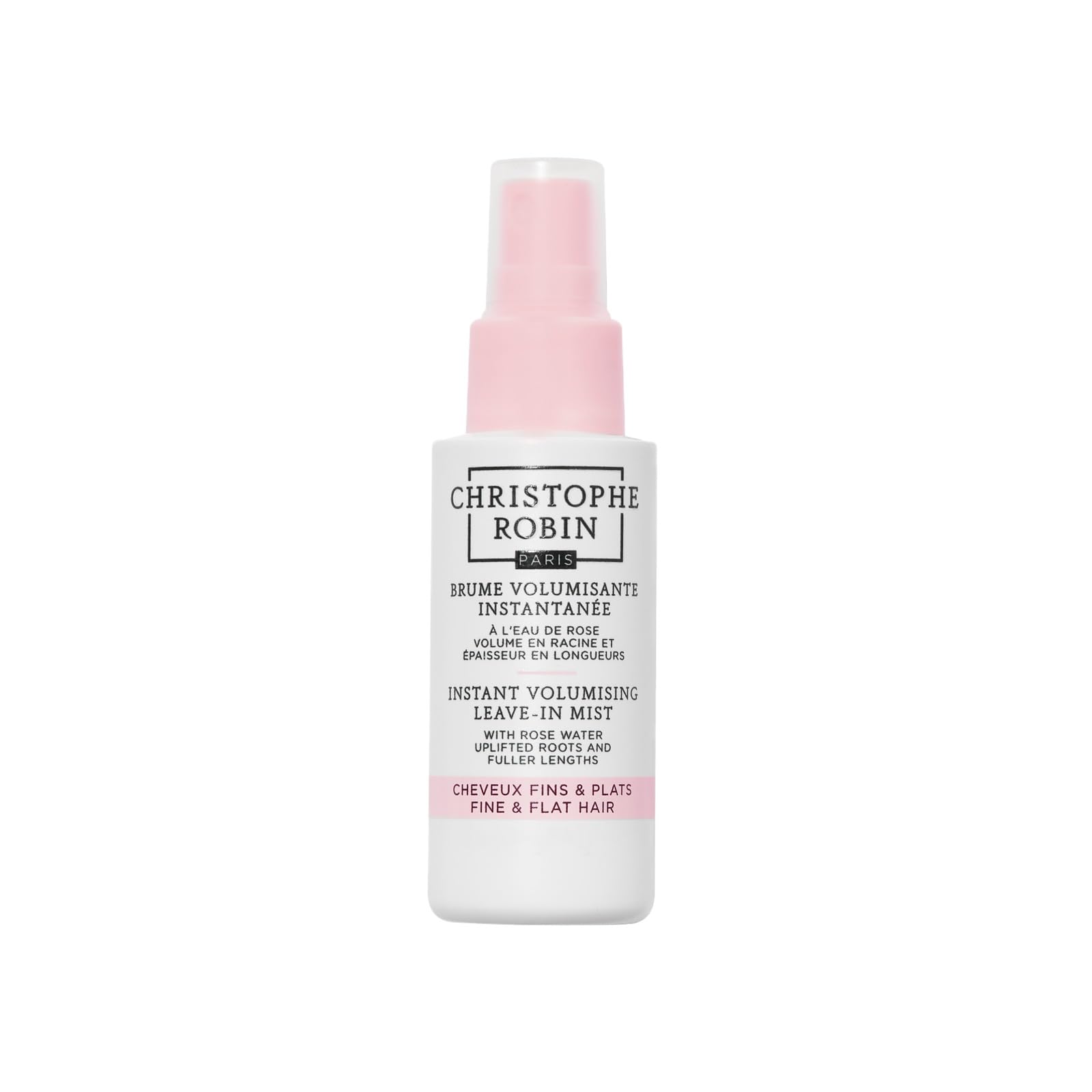 Christophe Robin Instant Volumising Leave-In Mist with Rose Extract 50ml -Leave-In Spray for Root Lift & Instant Volume – Enriched with French Rose, Baobab Extract & Sea Minerals