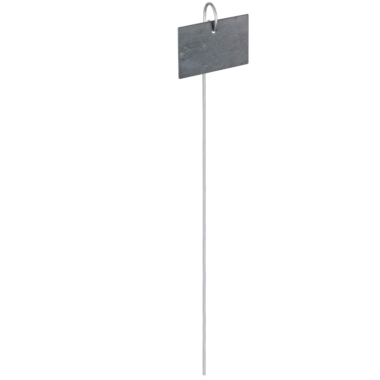 GardenMate 10x étiquettes marque plantes en ARDOISE 10x7cm + tige inox 55cm - STYLE MODERNE