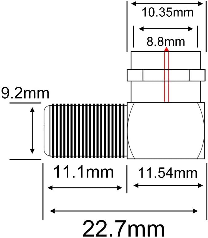 onelinkmore Coaxial Cable Right Angle Connector F Type Female to Male Adapter Right Angle Coax Connector F Male to Female Coaxial RG6 Adapter for Coax Cable and Wall Plates Coax 90 Degree Pack of 2
