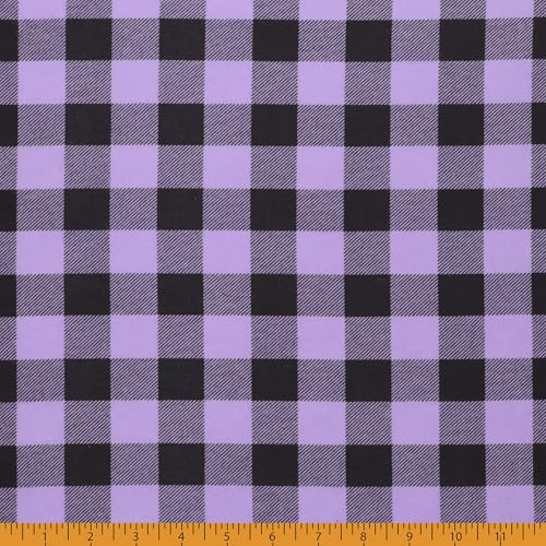 Luxurious Lavender Buffalo Plaid Flannel Fabric - Soft Cotton Cut by the Yard for All Your Creative Projects 4 Luxurious Lavender Buffalo Plaid Flannel Fabric - Soft Cotton Cut by the Yard for All Your Creative Projects - Image 3