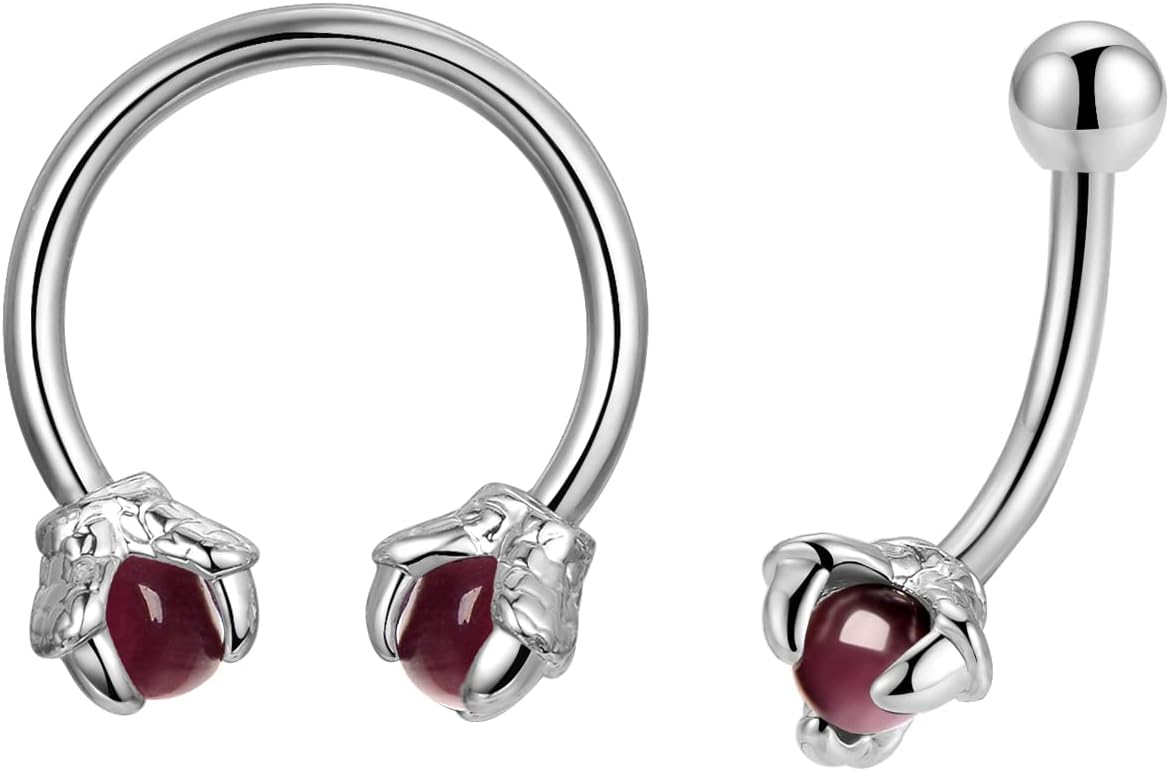 Daith Piercing Jewelry,Bat Septum Rings 16G Septum Jewelry Dragon Claw Nose Rings Helix Piercing Jewelry Daith Jewelry Cartilage Piercing Jewelry Septum Clicker Rook Piercing Jewelry Butterfly Septum Piercings Tragus Piercing Jewelry Daith Earring Septum Piercing Jewelry for Women Men