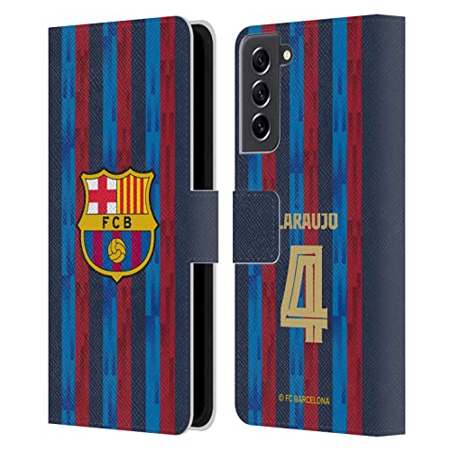 Étui en Cuir FC Barcelona pour Samsung Galaxy S21 FE 5G Protection Fente Carte