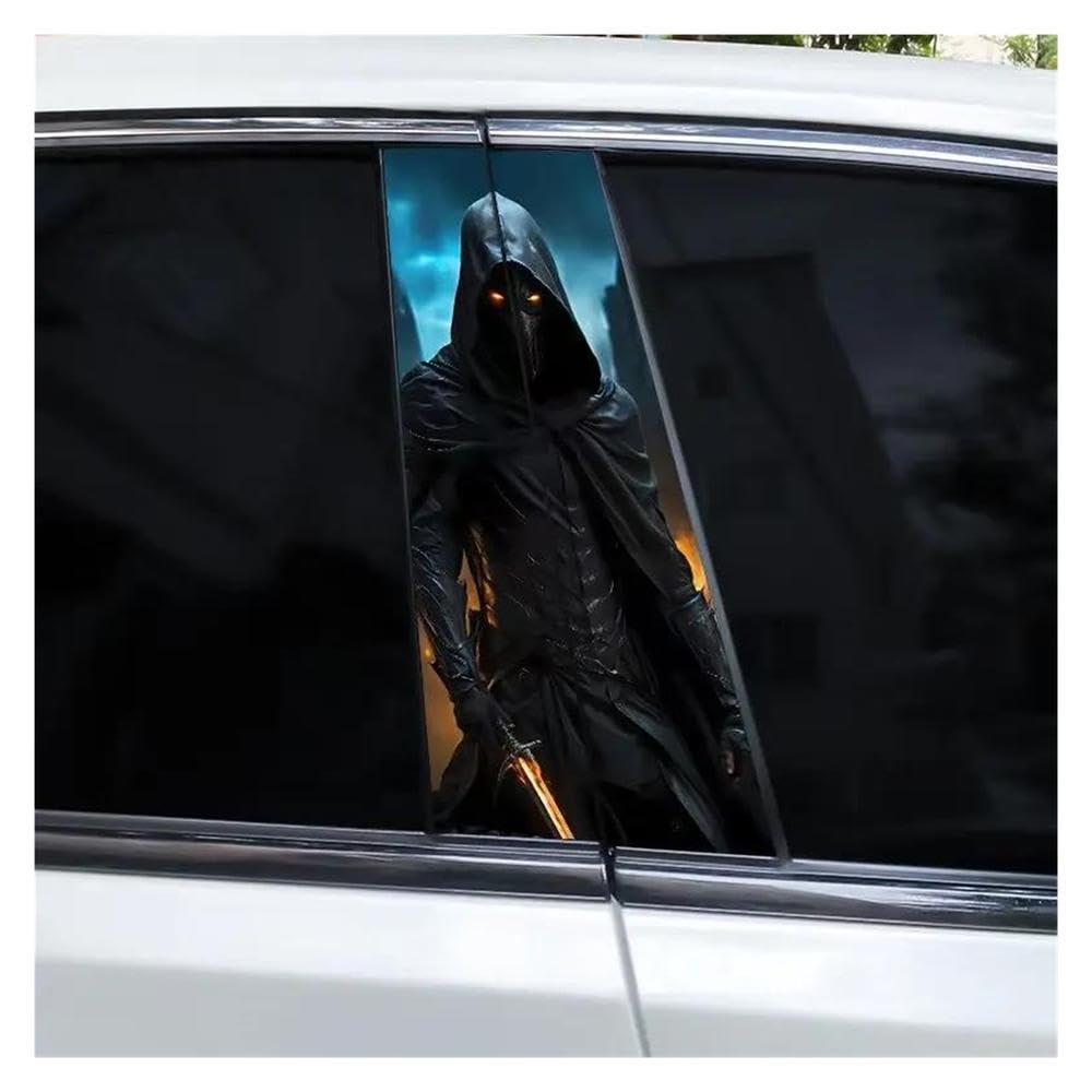 Body Parts 2pcs Car B-Pillar Decals Skull Cool Vinyl Waterproof Decals DIY(I)