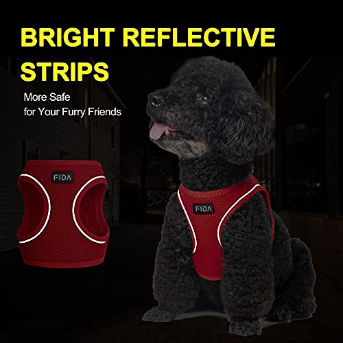 Fida Comfy Dog Harness with Leash, Soft Puppy Vest Escape Proof, Breathable Lightweight Soft Mesh, Adjustable Reflective… - Image 4