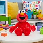 Peluche Elmo durable de 8 po de Sesame Street Friends, jouets pour enfants officiellement licenciés pour les 18 mois et plus, cadeaux et présents.