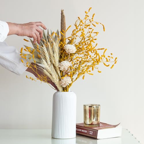 Image of Sun-Kissed Oasis Bunch | Natural Dried Flower | Eco-Friendly Flowers for Home, Office, Bedroom, Table Decoration and Craft Items Corner (Without Vase Pot)