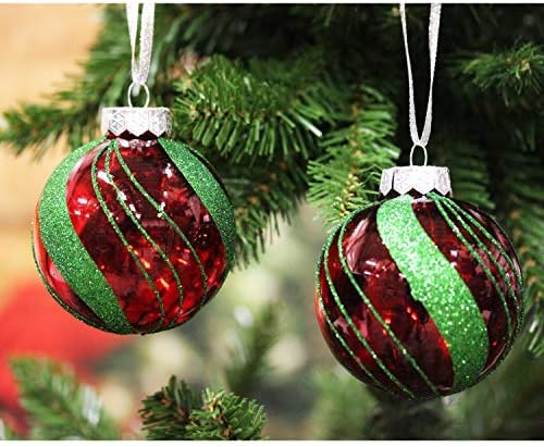 Sleetly Christmas Ornaments Set, Vintage Style, 2.36 inches, Pack of 18