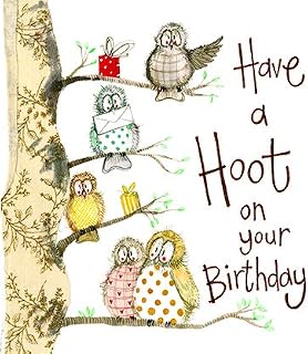 ALEX CLARK Have A Hoot Happy Birthday Foil Card