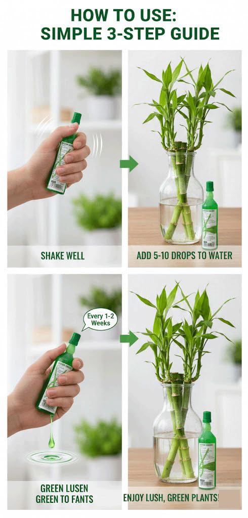 40 Bottles of Super Green Green Plant Food for Lucky Bamboo (36ml/Bottle) – Bulk Pack for Healthy Plant Growth