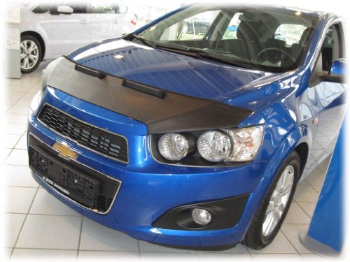 Hood Bra Front End Nose Mask Compatible with Chevrolet Aveo Since 2011 Bonnet Bra STONEGUARD Protector Tuning