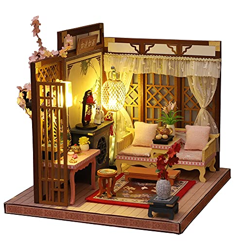 DIY Miniatur-Puppenhaus Kit Chinesische Puppenhaus Kit Puppenhaus Modell Holzmöbel für Valentinstag Kreative Geschenke…