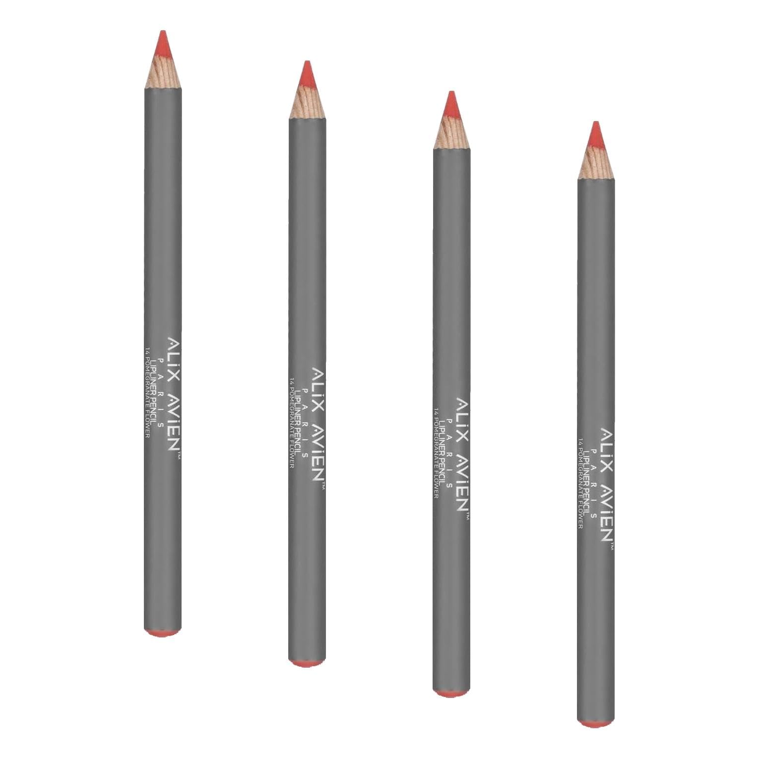 ALIX AVIEN Uzun Süre Kalıcı Dağılma Yapmayan Nemlendirici Dudak Kalemi - Lipliner Pencil 14 Pomegranate Flower (4 paketi)