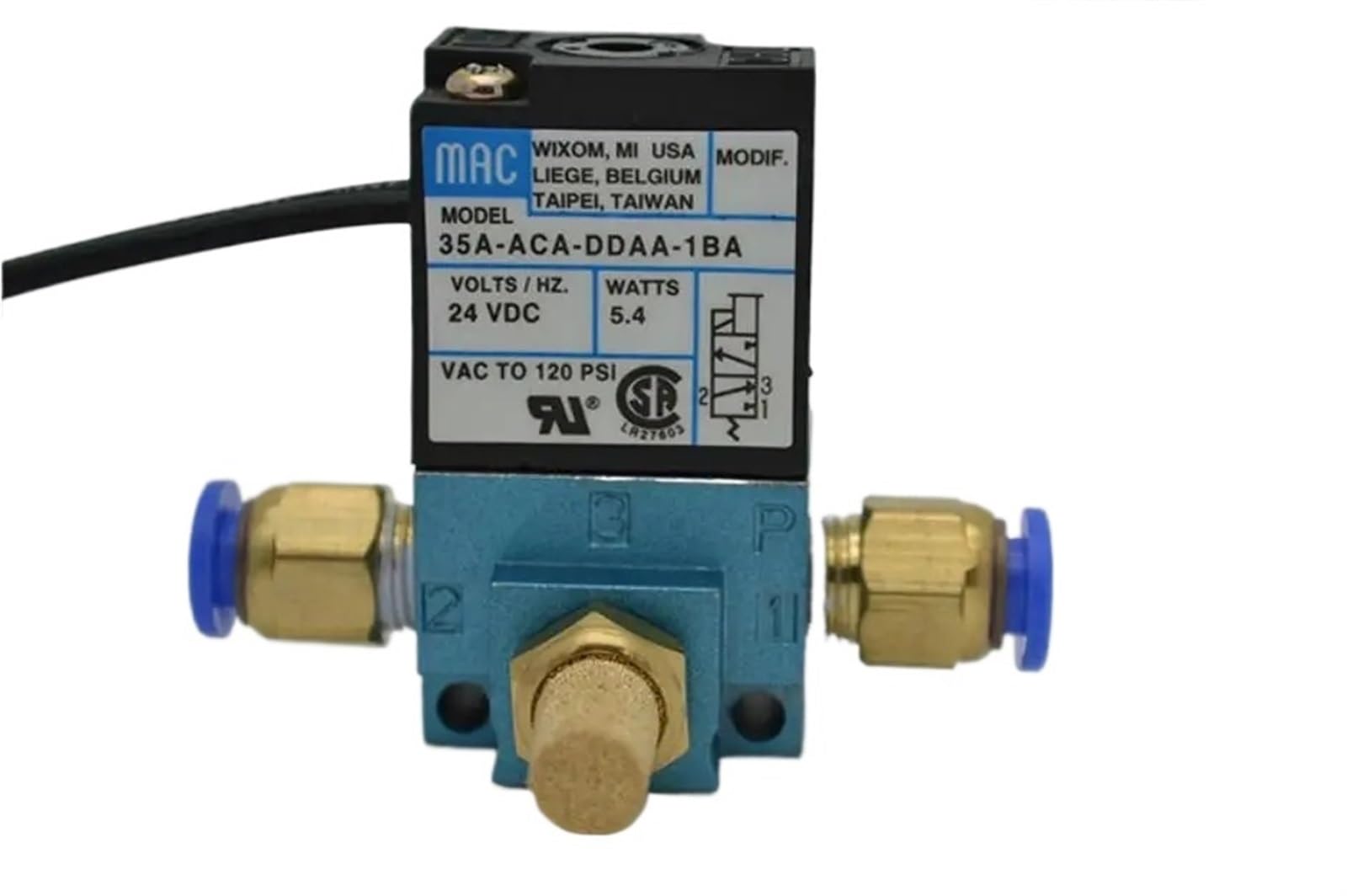 3 Port Electronic Boost Control Solenoid Valve 35A-ACA-DDBA-1BA 35A-ACA-DDFA-1BA 35A-ACA-DDAA-1BA with Brass(DDFA 24V)